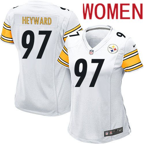 Women Pittsburgh Steelers #97 Cameron Heyward Nike White Game NFL Jersey